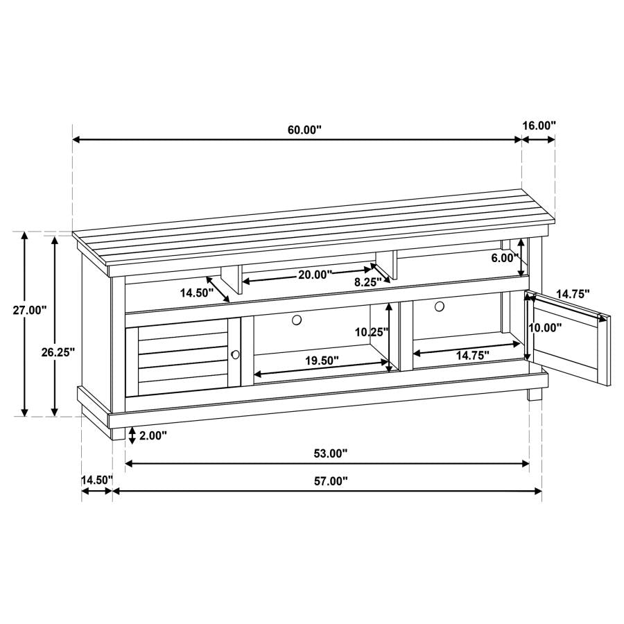 Payne 60-inch TV Stand Media Console Distressed White-13