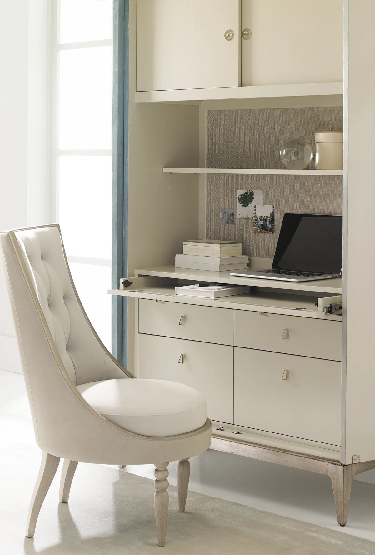 Caracole Watercolours Armoire – side view – Lusso Furniture Miami