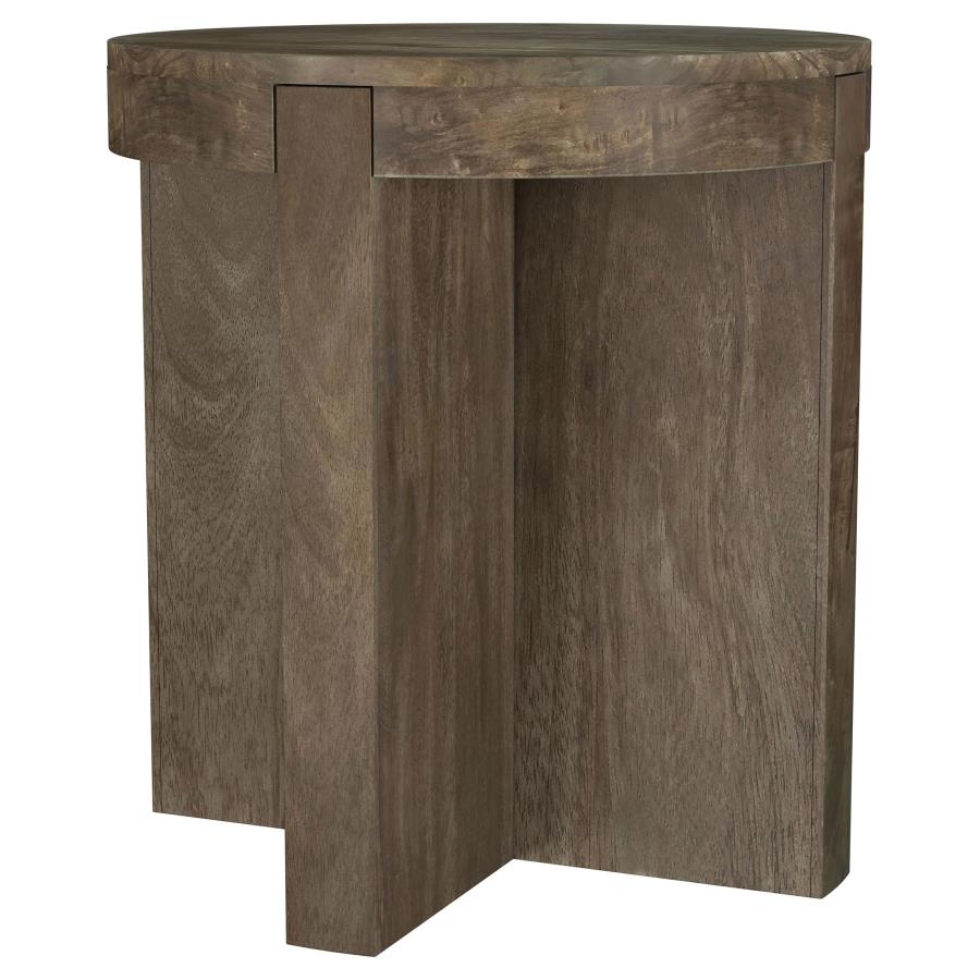 Kinkaid 2-piece Solid Wood Coffee and End Table Set Brown-4