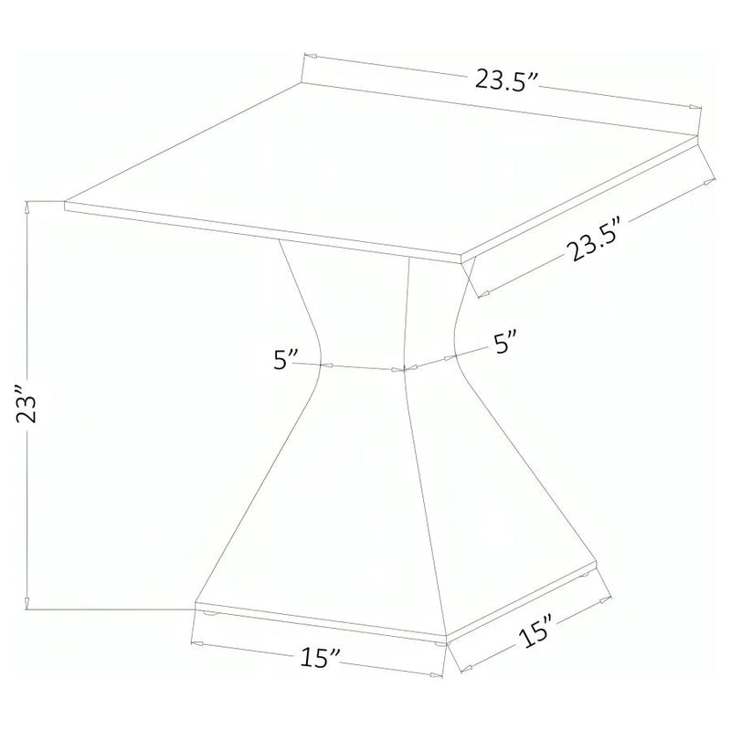 Jenny Glass Top Stainless Steel Side End Table Chrome-zoom-
