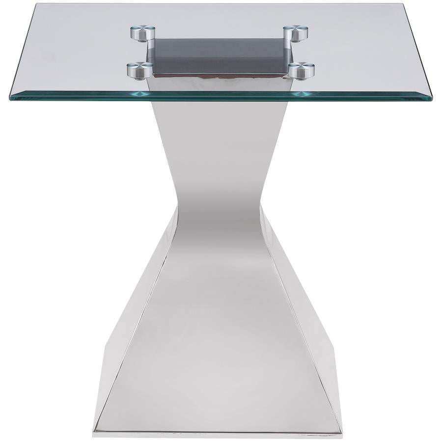 Jenny 2-piece Rectangular Coffee and End Table Set Chrome-zoom-6