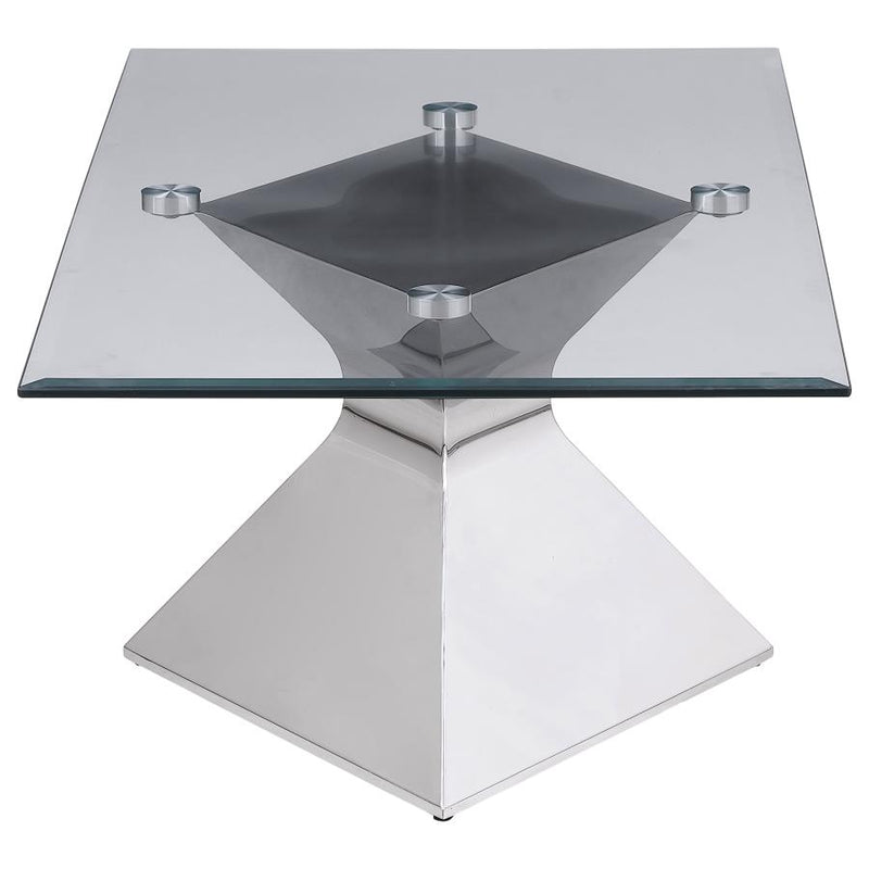 Jenny 3-piece Rectangular Coffee and End Table Set Chrome-zoom-