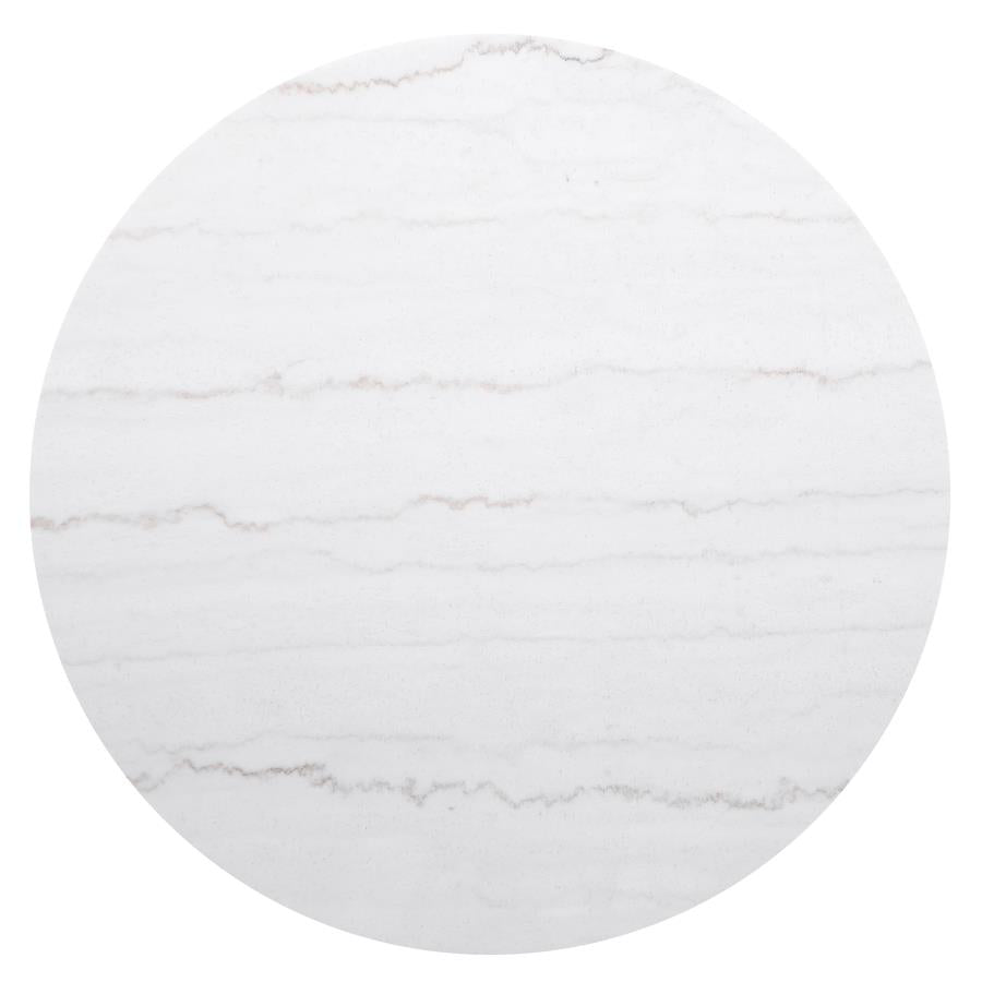 Jason Round White Marble Top Coffee Table Charcoal-zoom-3