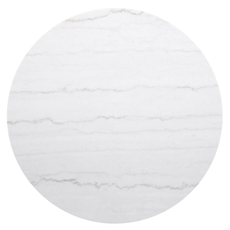 Jason Round White Marble Top Coffee Table Charcoal-zoom-