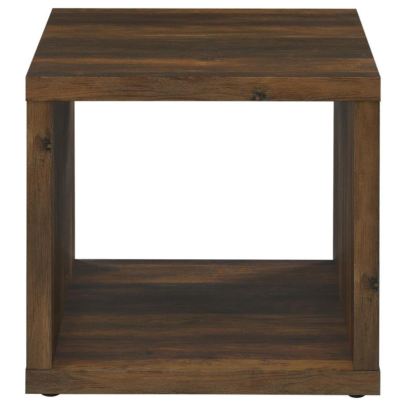 Frisco Square Engineered Wood Side End Table Dark Pine-zoom-