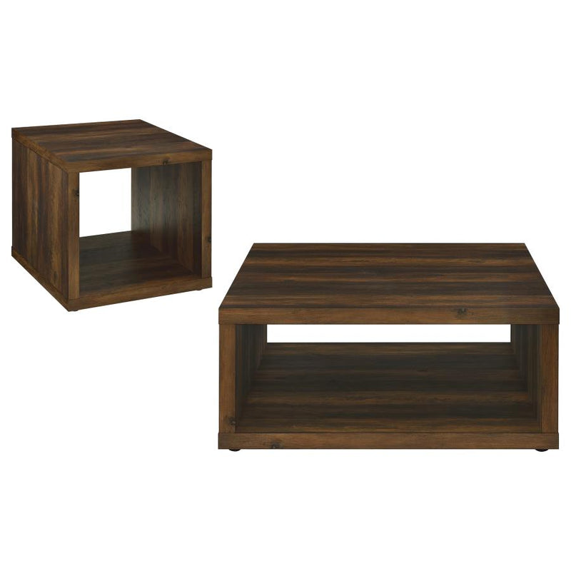Frisco 2-piece Coffee and End Table Set Dark Pine-zoom-