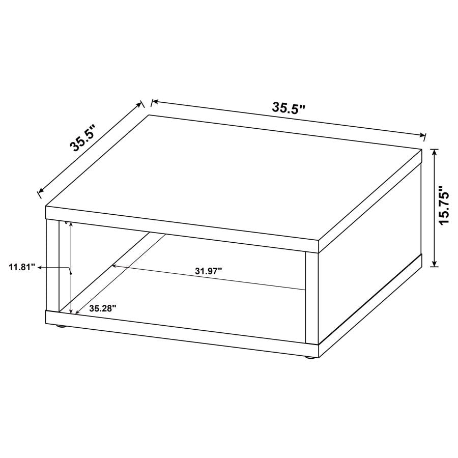 Frisco 2-piece Coffee and End Table Set Dark Pine-15