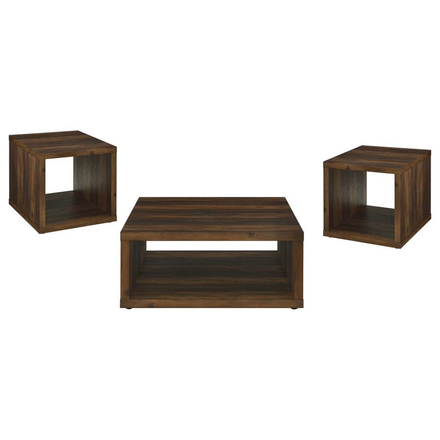 Frisco 3-piece Coffee and End Table Set Dark Pine-2