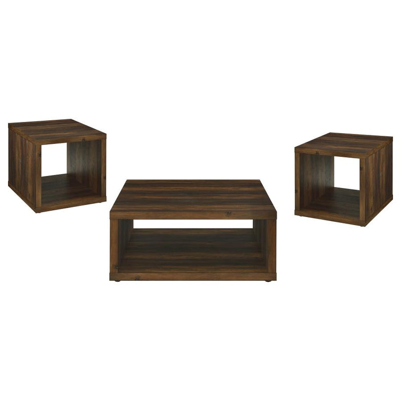Frisco 3-piece Coffee and End Table Set Dark Pine-zoom-
