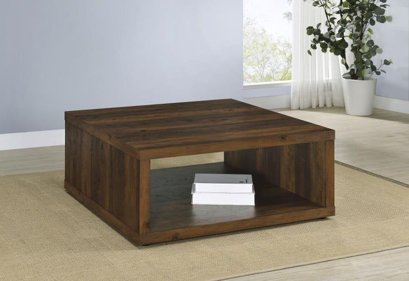Frisco Square Engineered Wood Coffee Table Dark Pine-zoom-
