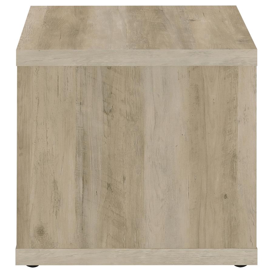 Frisco Square Engineered Wood Side End Table Distressed Pine-zoom-5