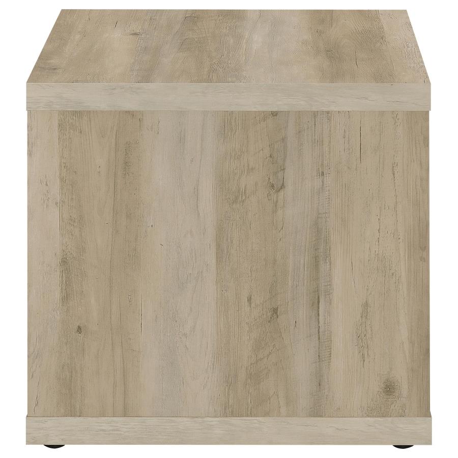 Frisco Square Engineered Wood Side End Table Distressed Pine-zoom-6