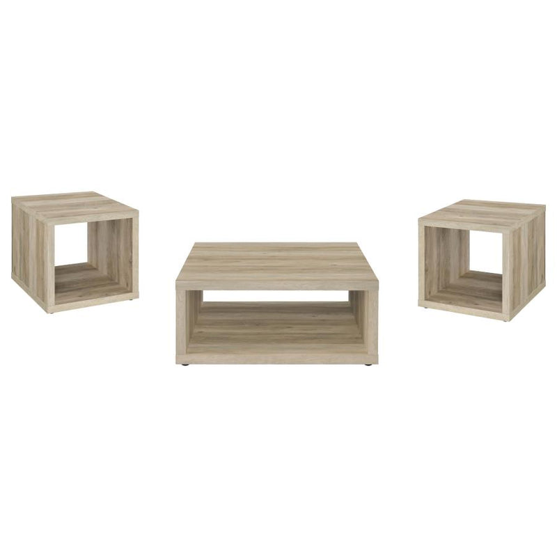 Frisco 3-piece Coffee and End Table Set Distressed Pine-zoom-
