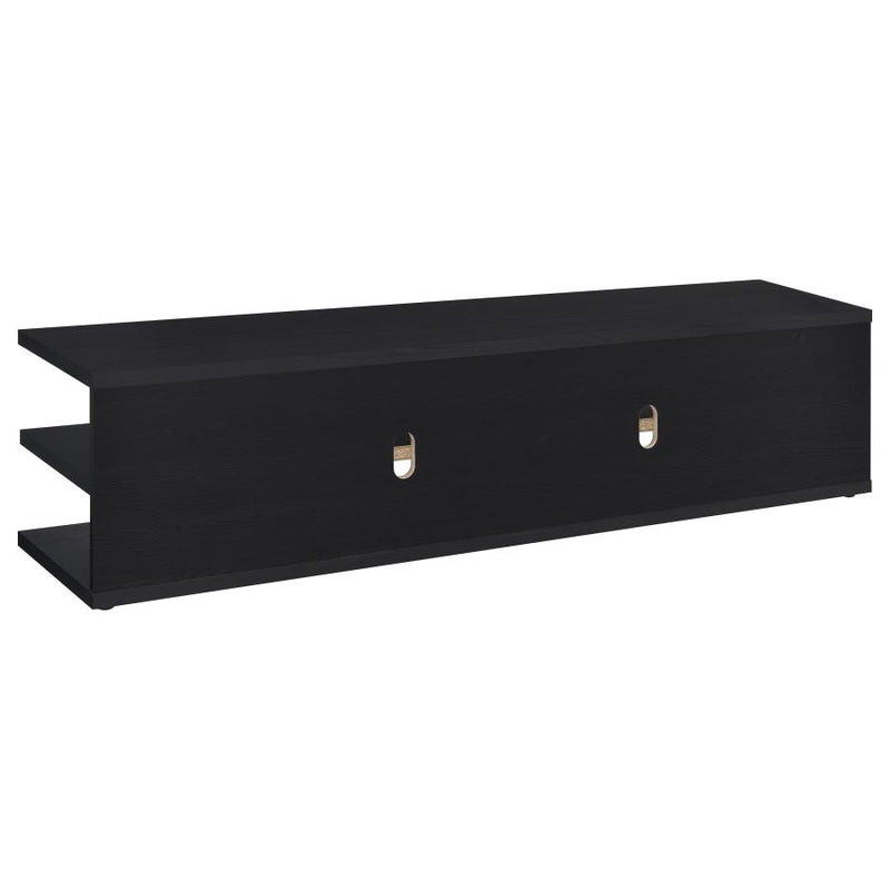 Cartmill 78-inch 2-tier TV Stand Media Console Black-zoom-