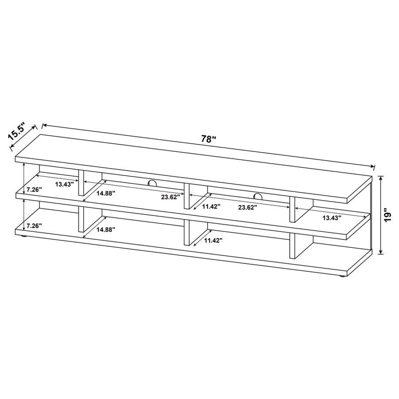 Cartmill 78-inch 2-tier TV Stand Media Console Mango-zoom-