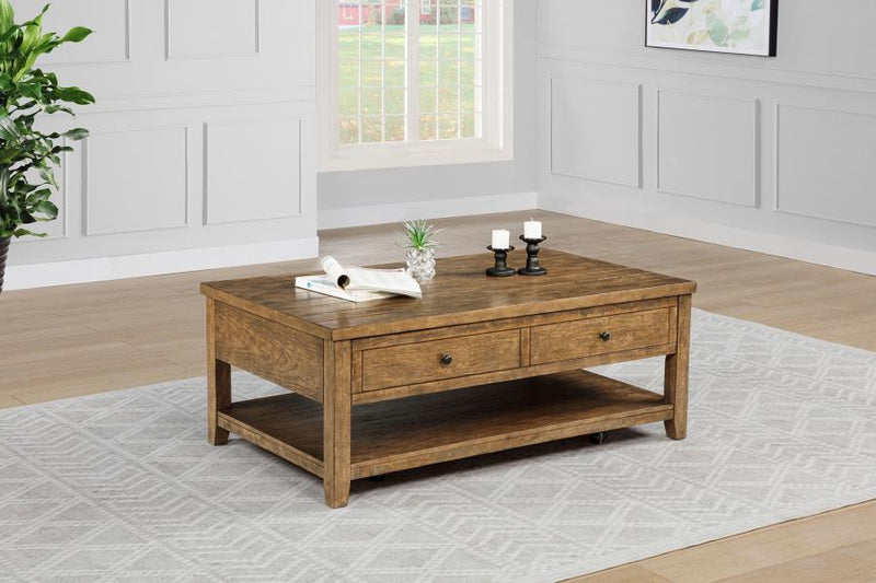 Payne 48-inch Mobile Lift Top Coffee Table Distressed Brown-zoom-
