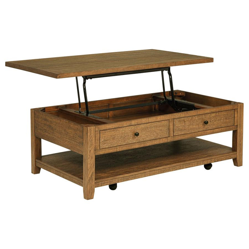 Payne 48-inch Mobile Lift Top Coffee Table Distressed Brown-zoom-