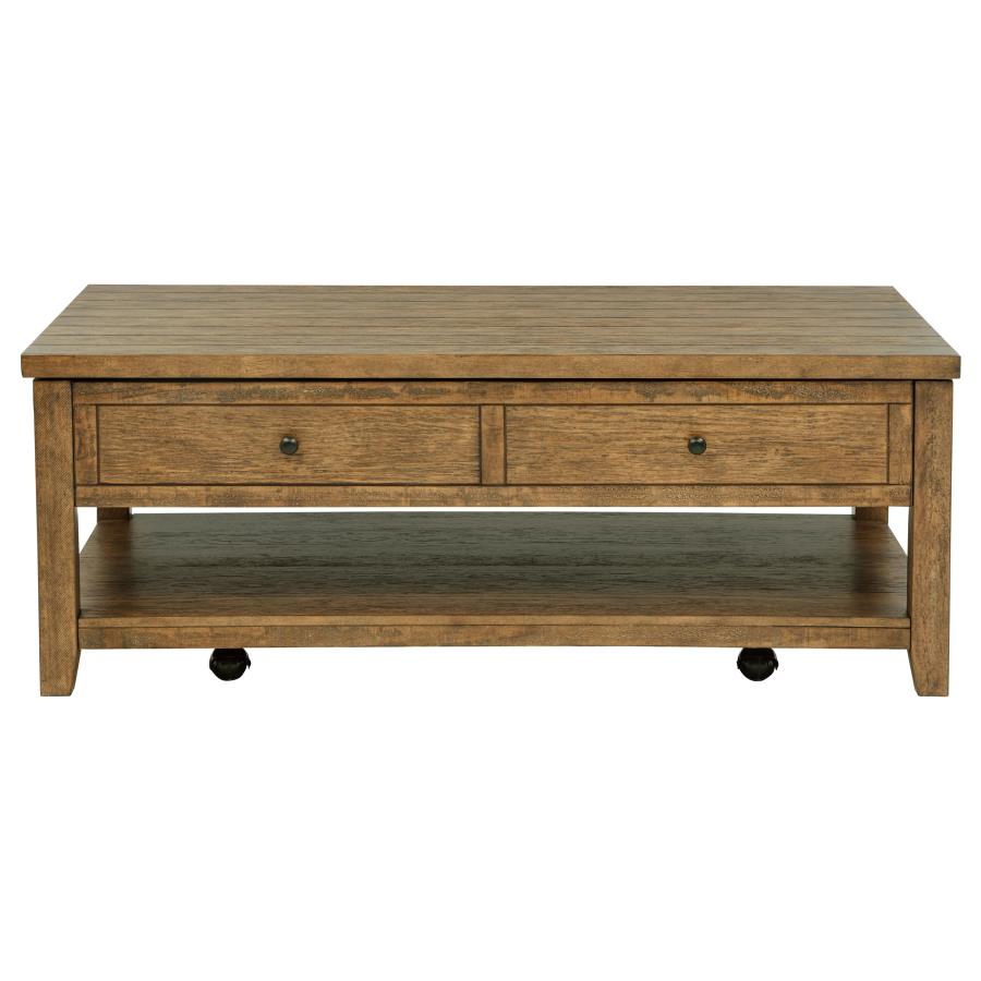 Payne 48-inch Mobile Lift Top Coffee Table Distressed Brown-5