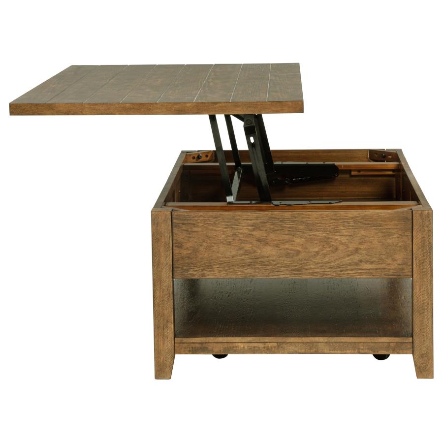 Payne 48-inch Mobile Lift Top Coffee Table Distressed Brown-8