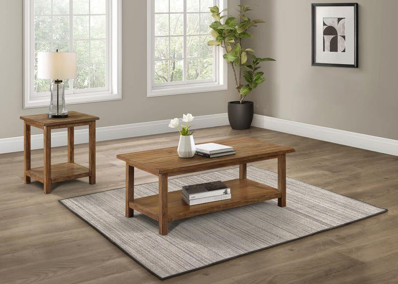 Payne 2-piece Coffee and End Table Set Distressed Brown-zoom-