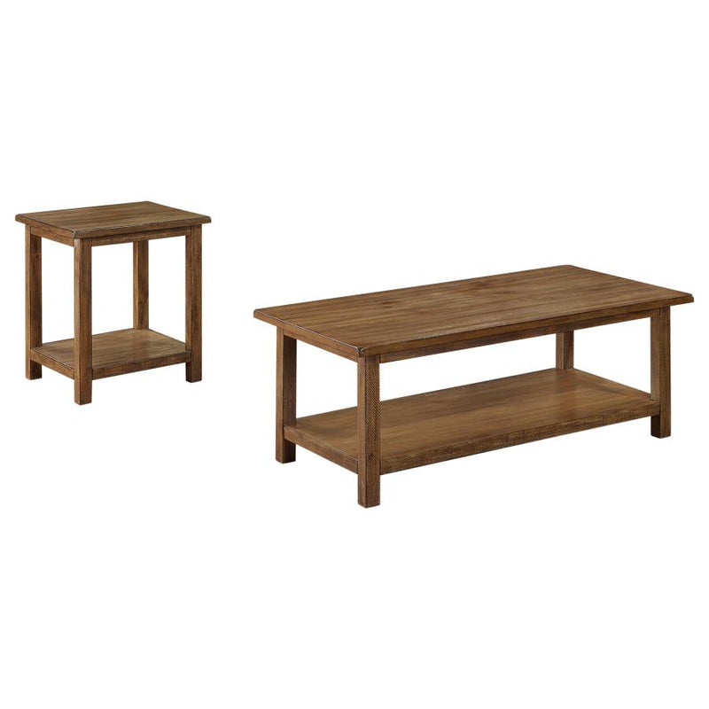 Payne 2-piece Coffee and End Table Set Distressed Brown-zoom-
