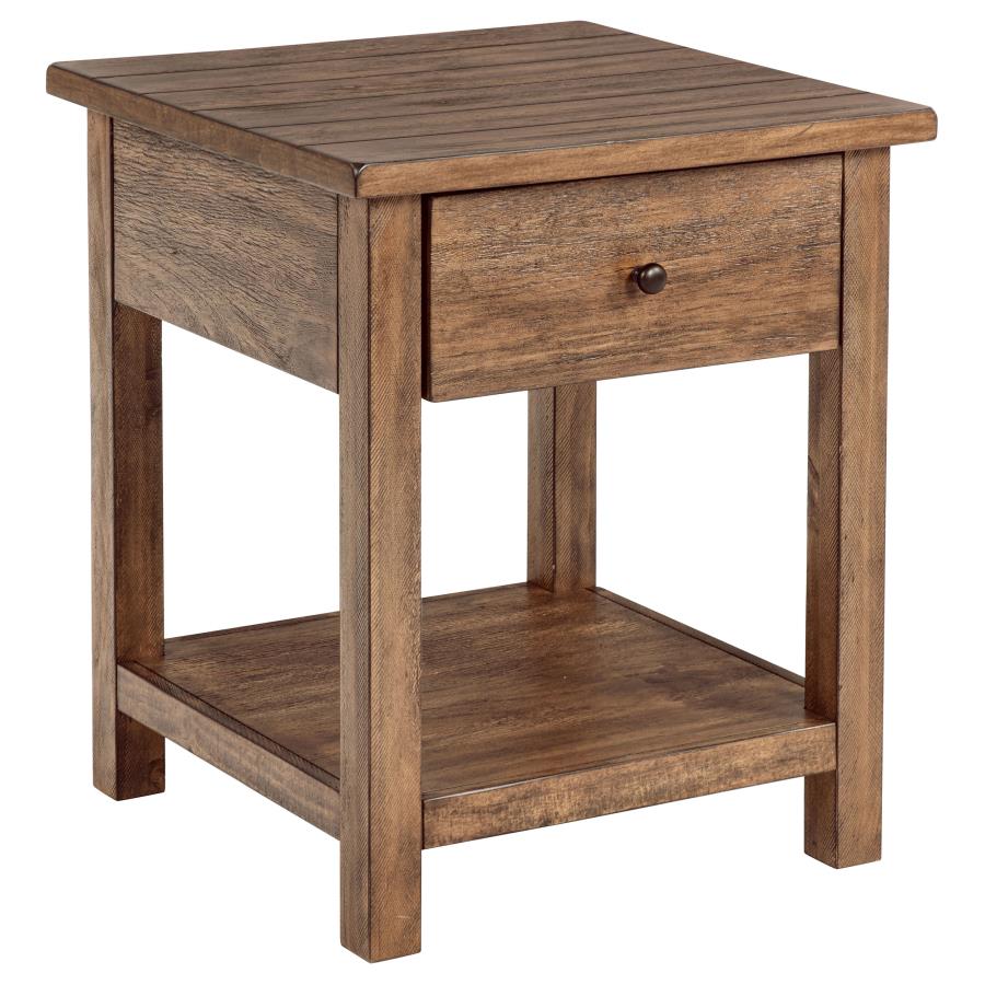 Payne 2-piece Coffee and 1-drawer End Table Set Brown-zoom-3