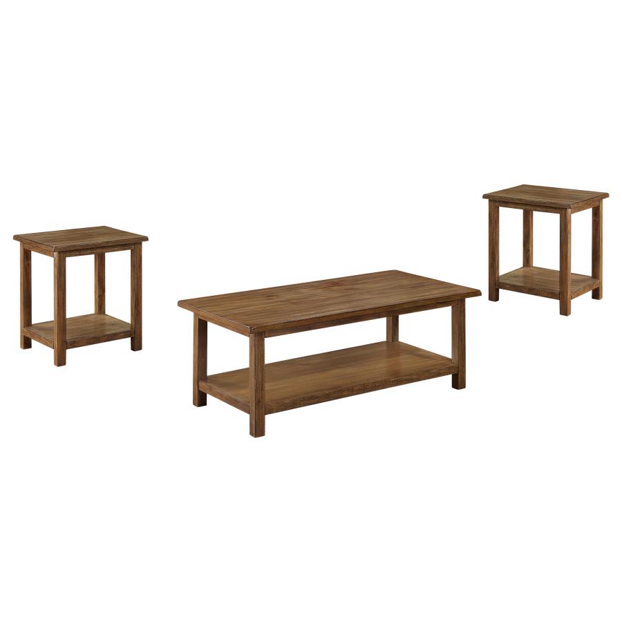 Payne 3-piece Coffee and End Table Set Distressed Brown-2