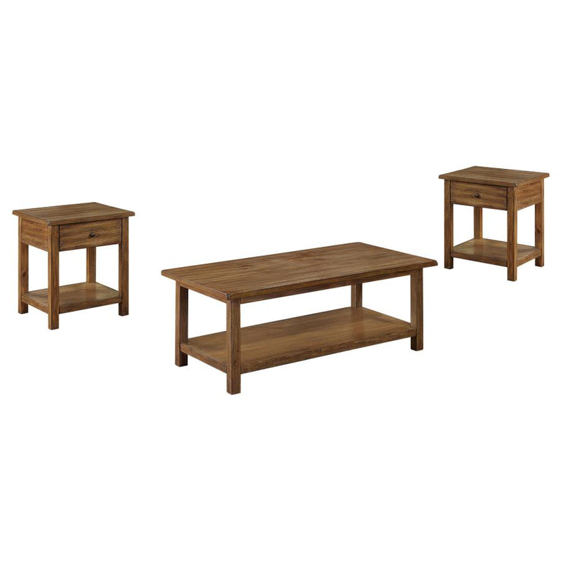 Payne 3-piece Coffee and 1-drawer End Table Set Brown-zoom-