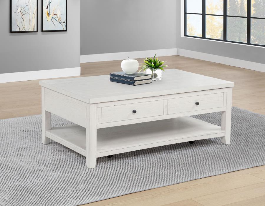 Payne 48-inch Mobile Lift Top Coffee Table Distressed White-2