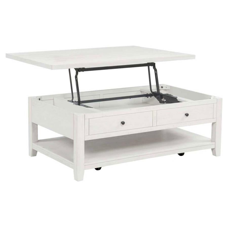 Payne 48-inch Mobile Lift Top Coffee Table Distressed White-1
