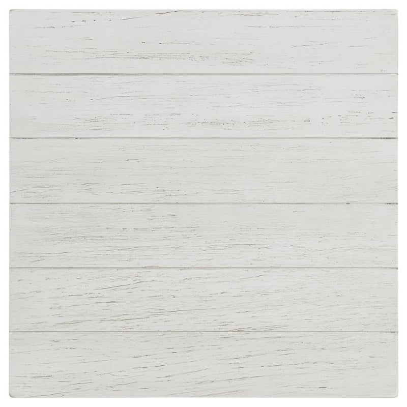 Payne Wood End Table with Shelf Distressed White-zoom-