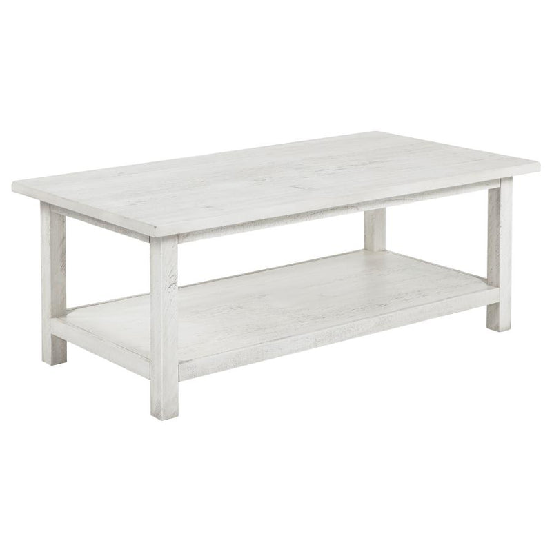 Payne 2-piece Coffee and End Table Set Distressed White-zoom-
