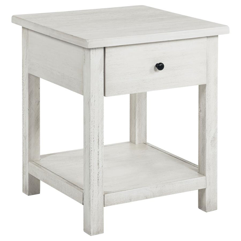 Payne 2-piece Coffee and 1-drawer End Table Set White-zoom-