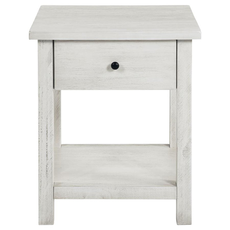 Payne 2-piece Coffee and 1-drawer End Table Set White-zoom-