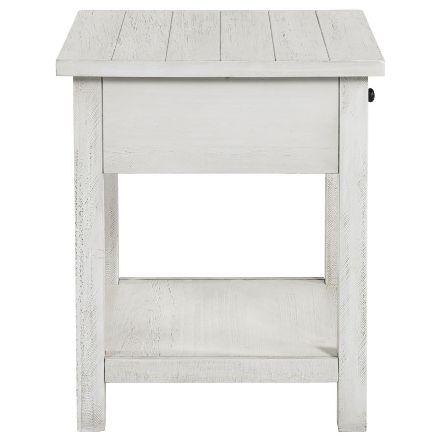 Payne 2-piece Coffee and 1-drawer End Table Set White-zoom-5
