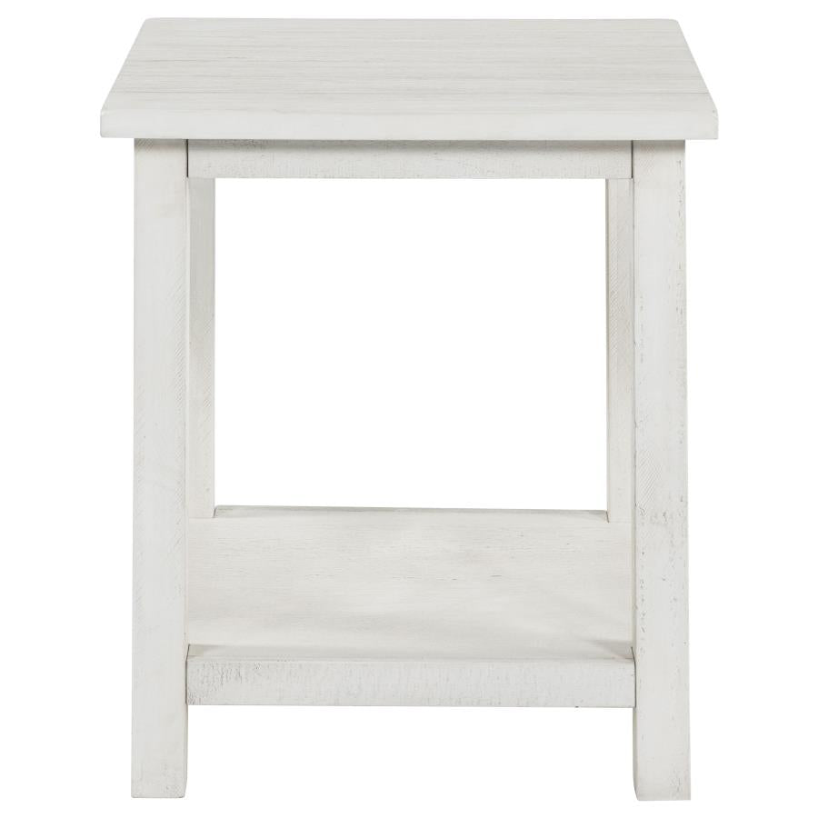 Payne 3-piece Coffee and End Table Set Distressed White-4