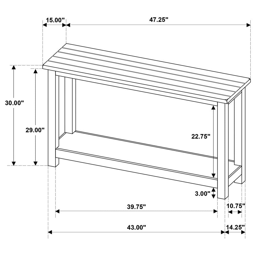 Payne Wood Entryway Sofa Console Table White-7