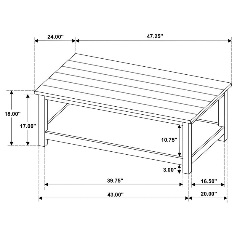 Payne 3-piece Coffee and End Table Set Distressed Java-zoom-