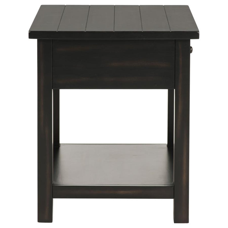 Payne 3-piece Coffee and 1-drawer End Table Set Java-zoom-