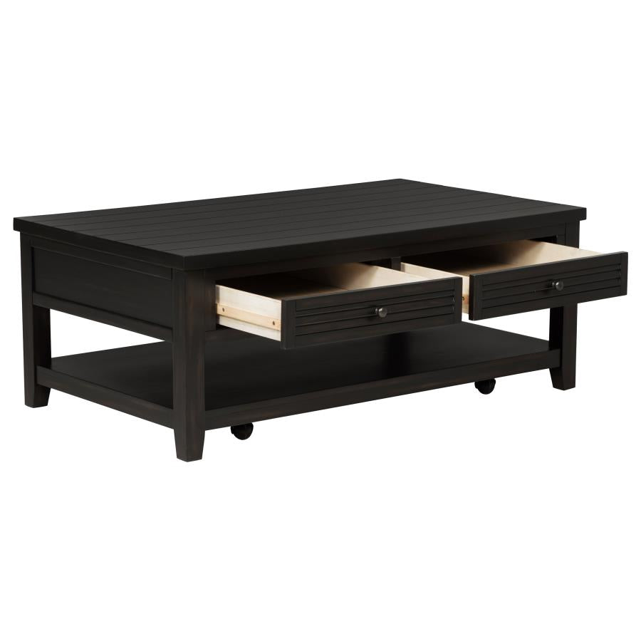 Concord 2-piece Coffee and End Table Set Distressed Java-zoom-11