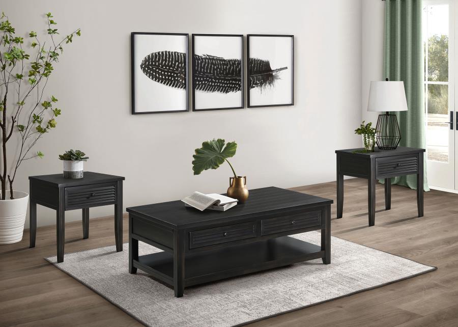 Concord 3-piece Coffee and End Table Set Distressed Java-zoom-1