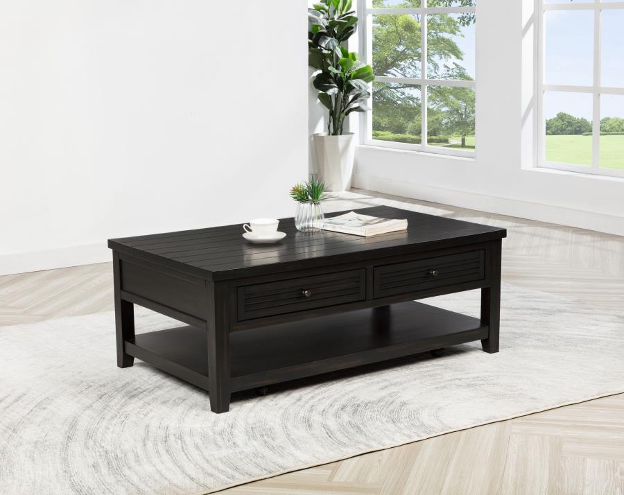 Concord 2-drawer Rectangular Coffee Table Distressed Java-zoom-2