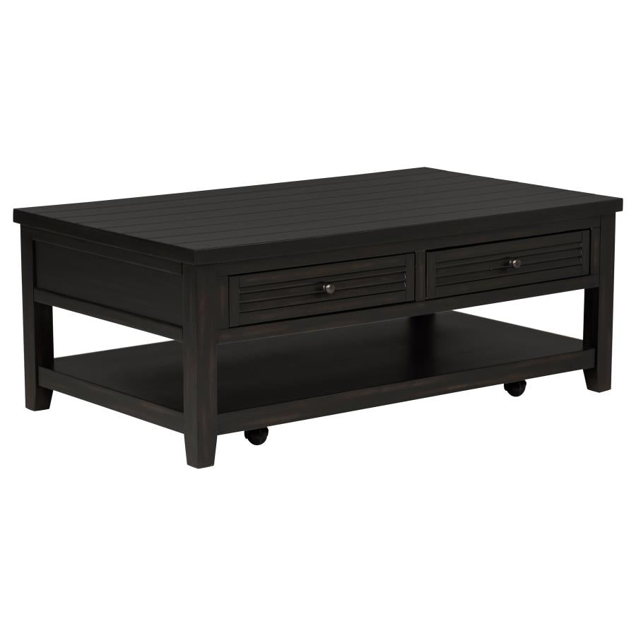 Concord 2-drawer Rectangular Coffee Table Distressed Java-1