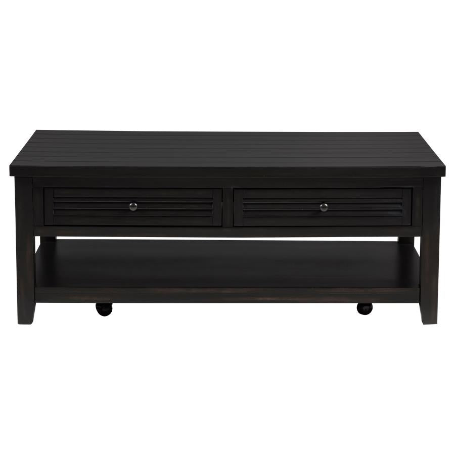 Concord 2-drawer Rectangular Coffee Table Distressed Java-4