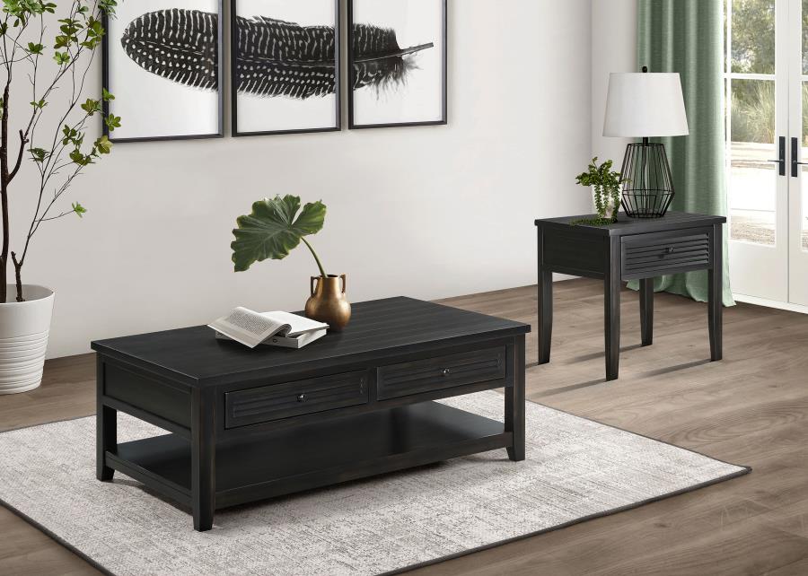 Concord 2-drawer Rectangular Coffee Table Distressed Java-zoom-10