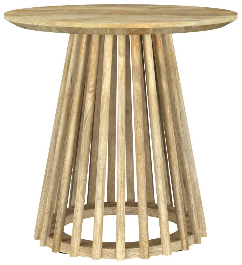 Touhy Round Solid Wood End Side Table Natural Mango-zoom-3