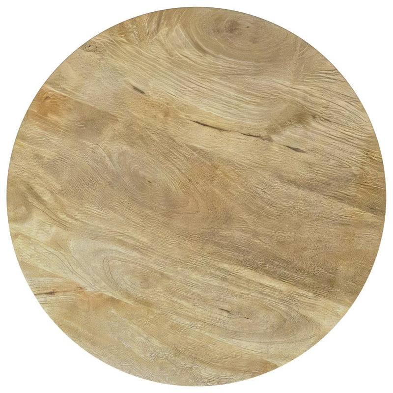 Touhy Round Solid Wood End Side Table Natural Mango-zoom-