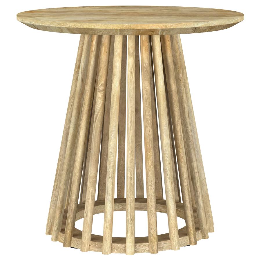 Touhy 2-piece Round Coffee and End Table Set Natural Mango-4