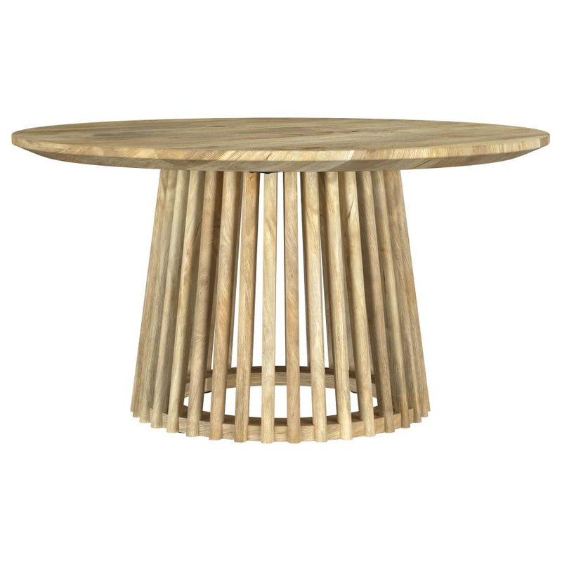 Touhy 2-piece Round Coffee and End Table Set Natural Mango-zoom-