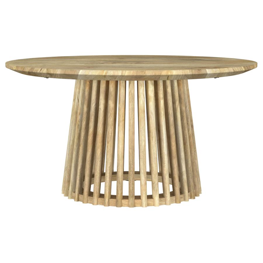Touhy 2-piece Round Coffee and End Table Set Natural Mango-7